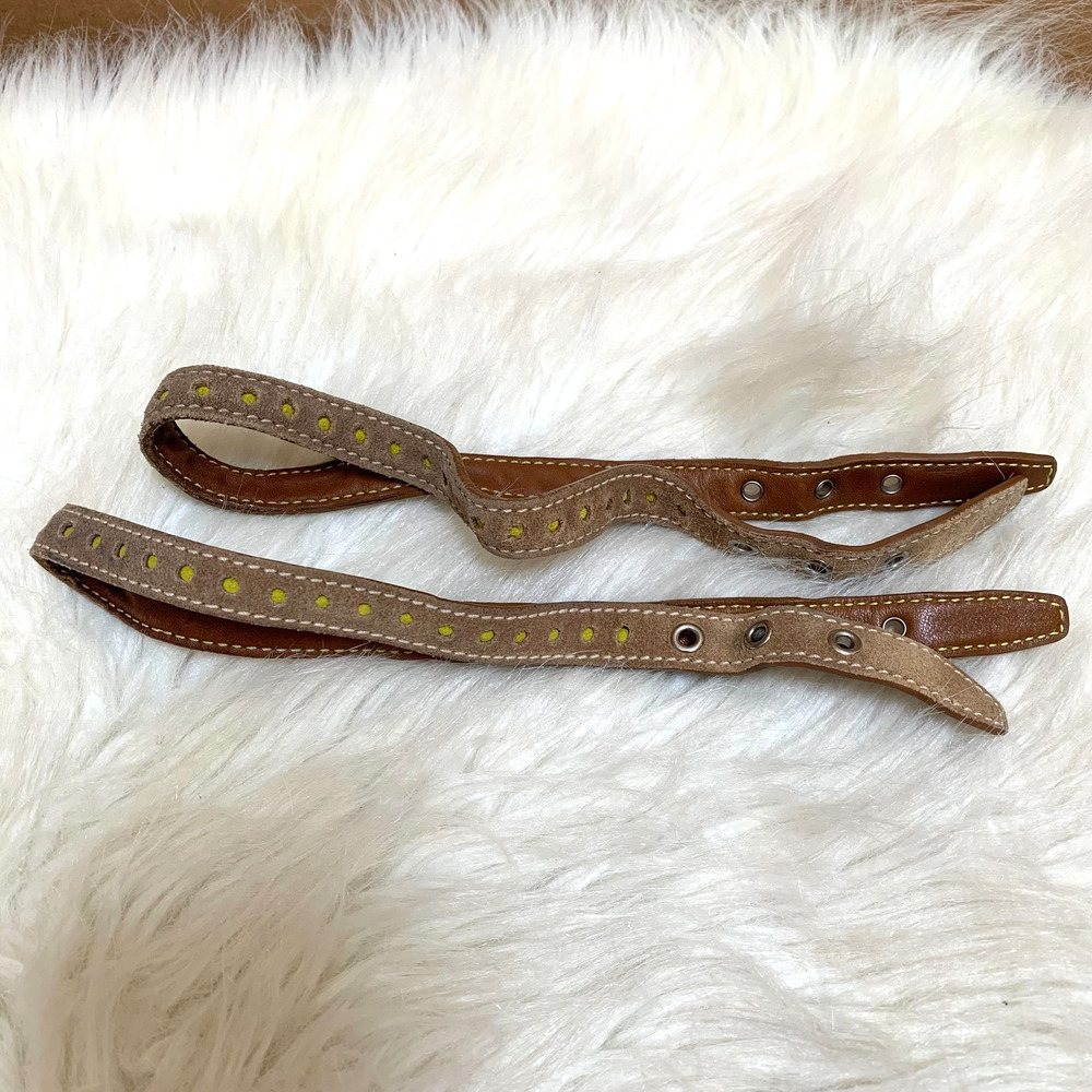 COACH Pair (2) Tan Suede Vintage Replacement Gallery Tote Straps #stockS48